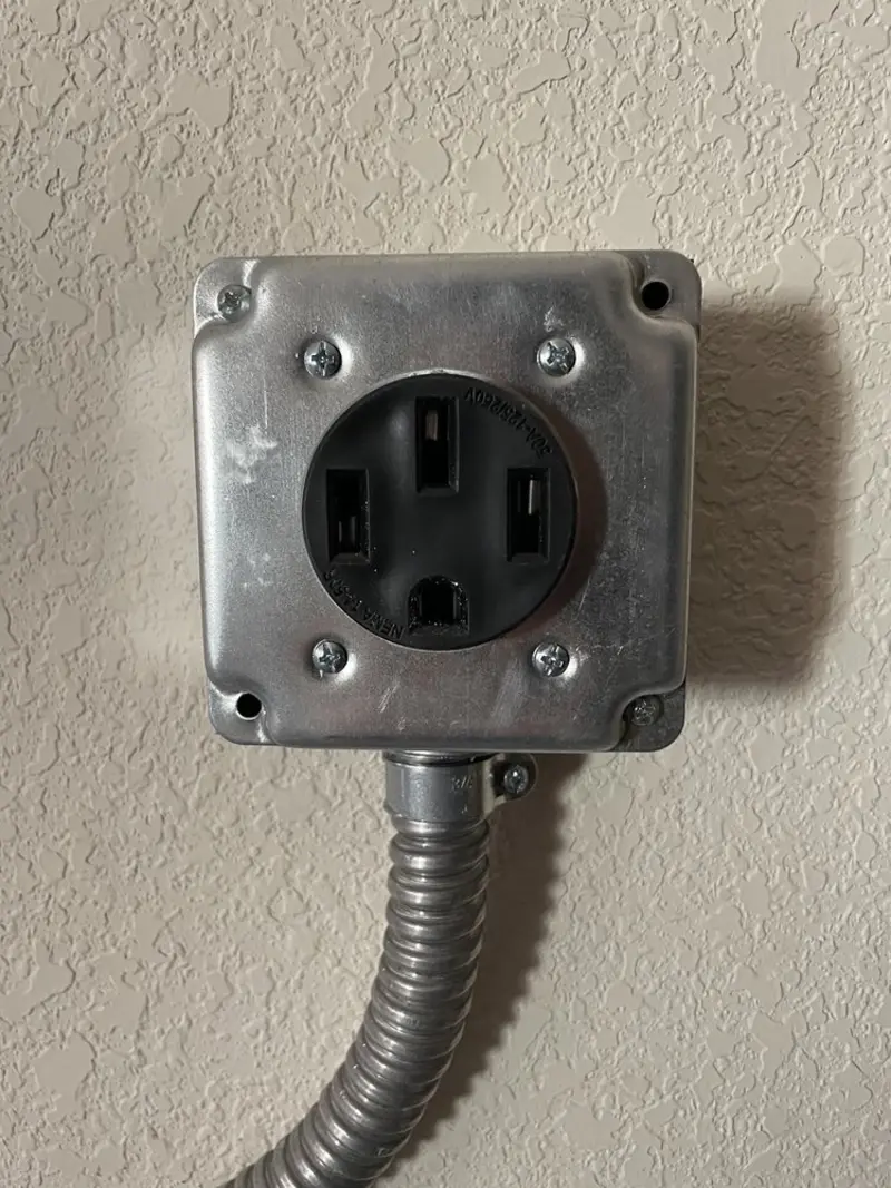 NEMA 14-50 outlet installed for Electrical Panel Upgrade in Manvel